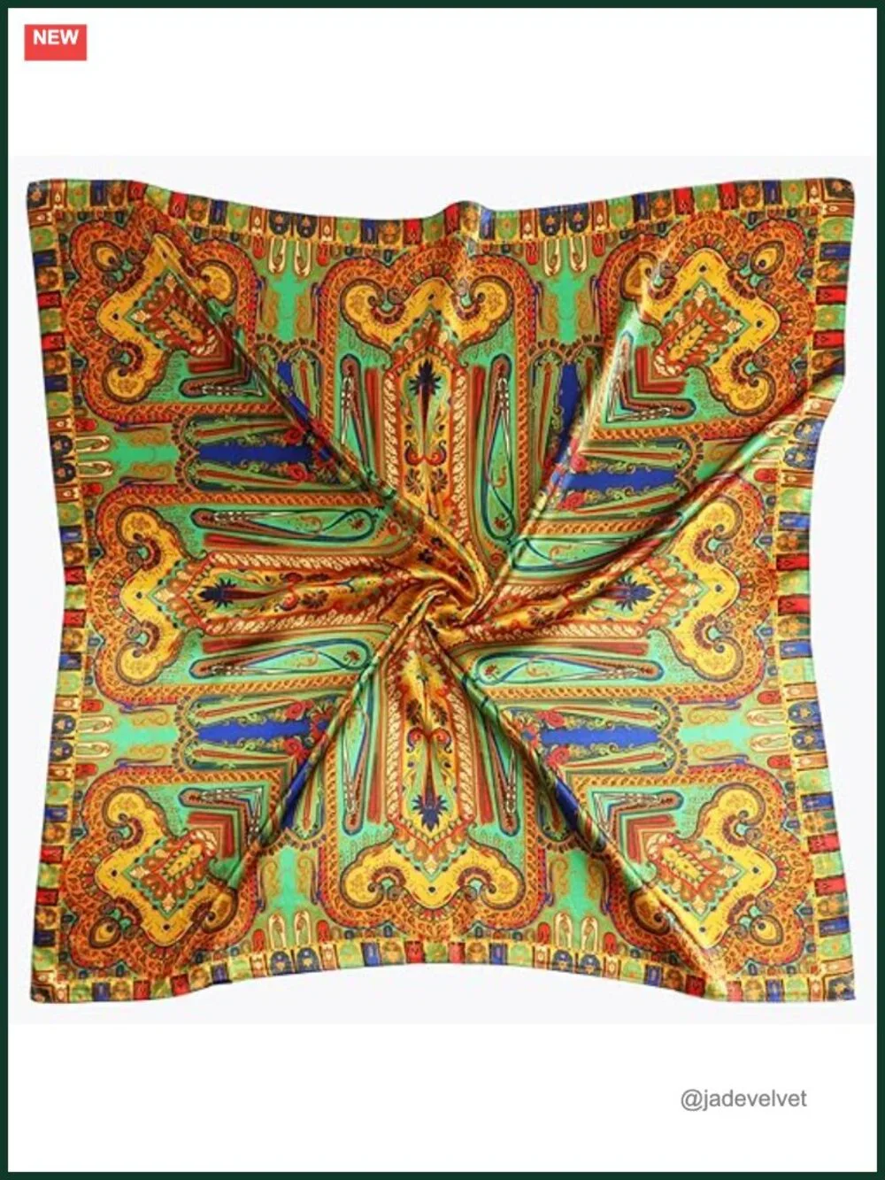 Satin Head Scarf for Women Silk Like Hair Wrap, 35x35 Square Bandana, Neck Scarf